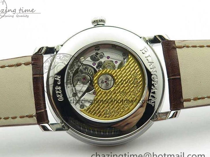 0416 FreshLook Villeret 6654 SS Complicated Function OMF 1:1 Best Edition White Dial On Brown Leather Strap A 8119